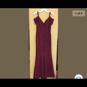 NW Nightway Burgundy Long Dress Gown Sz 6 NWT